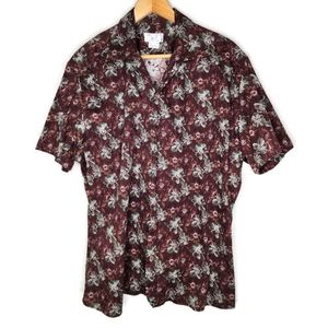 Anto Beverly Hills Custom For John Cena Brown Green Floral Short Sleeve Shirt